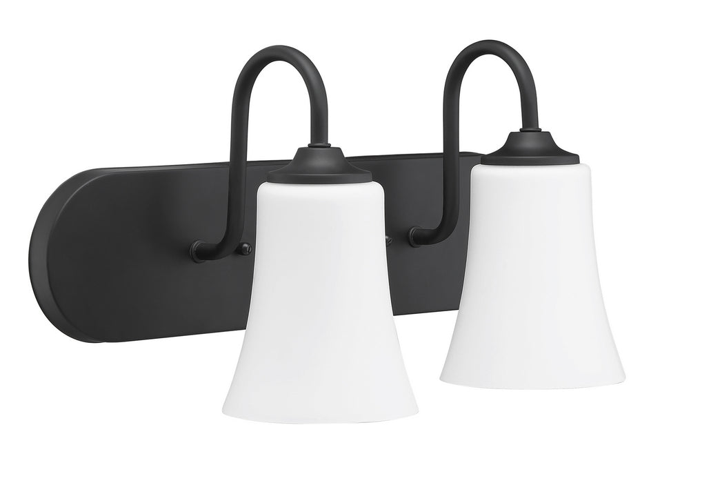 Craftmade 50402-FB-WG Two Light Vanity, Flat Black