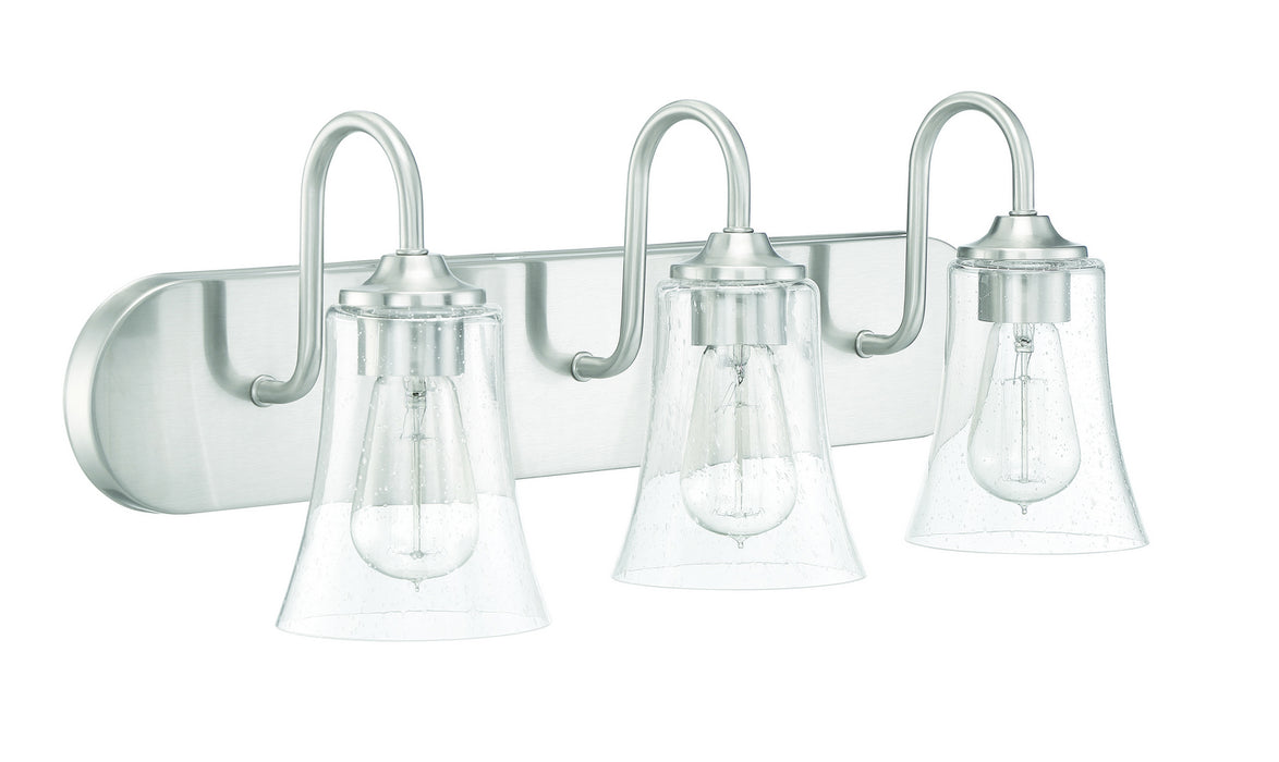 Craftmade 50403-BNK Three Light Vanity, Brushed Polished Nickel
