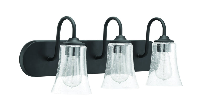 Craftmade 50403-FB Three Light Vanity, Flat Black