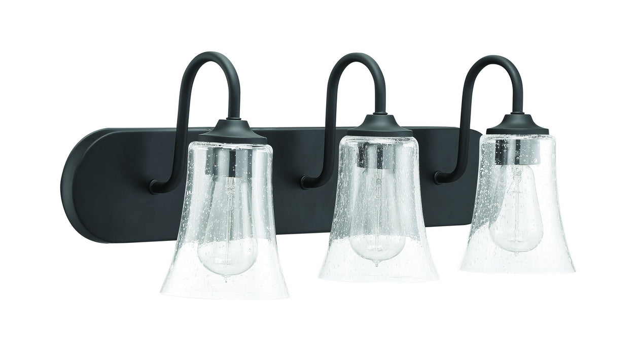 Craftmade 50403-FB Three Light Vanity, Flat Black
