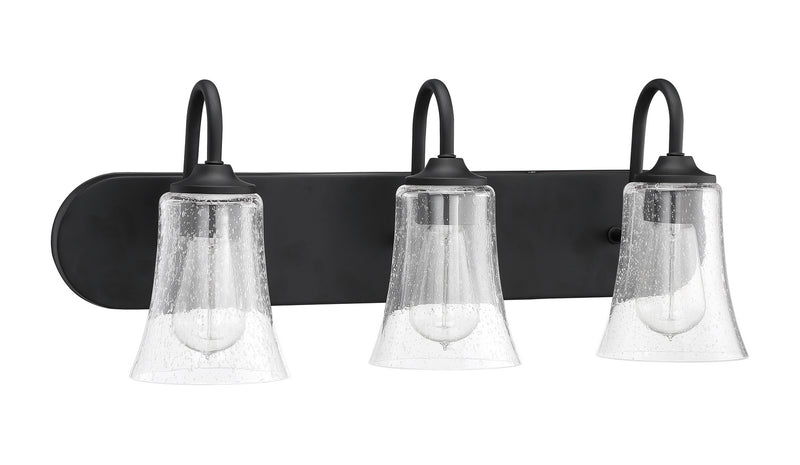 Craftmade 50403-FB Three Light Vanity, Flat Black