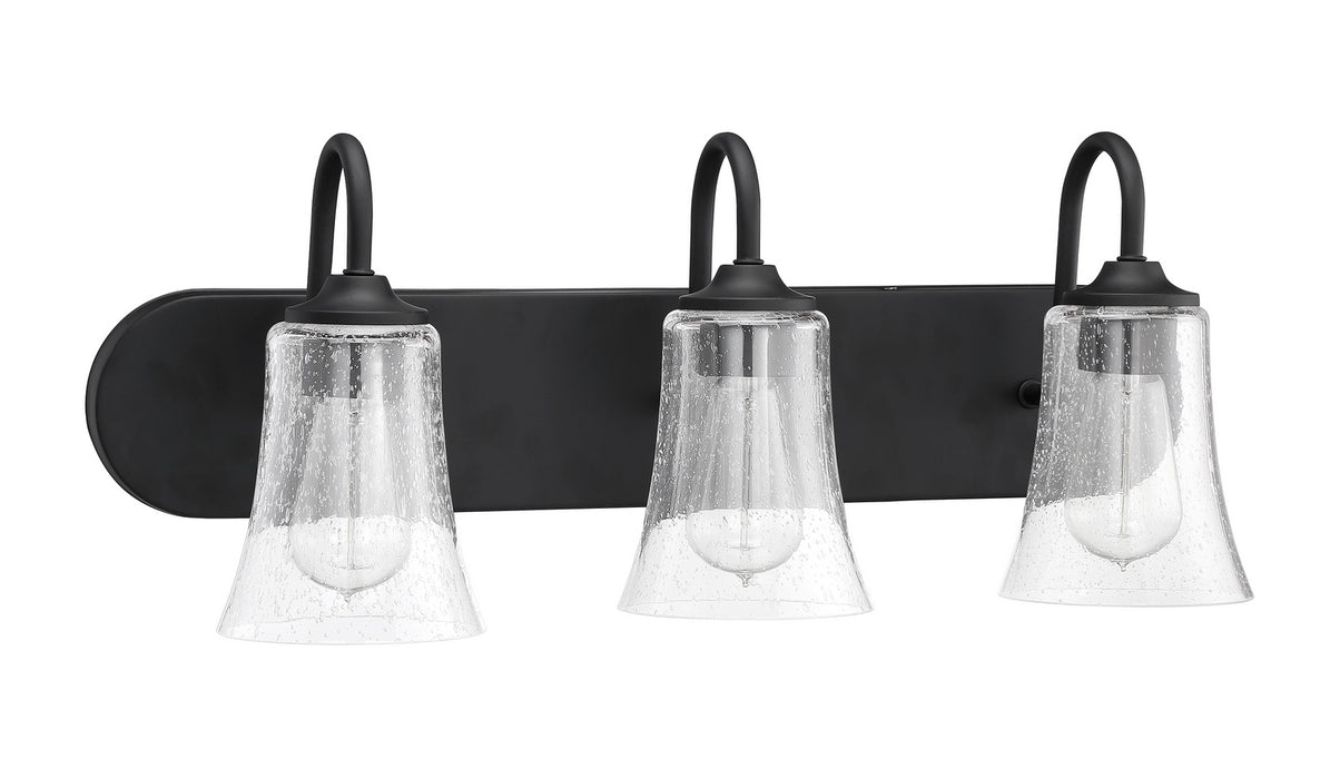 Craftmade 50403-FB Three Light Vanity, Flat Black