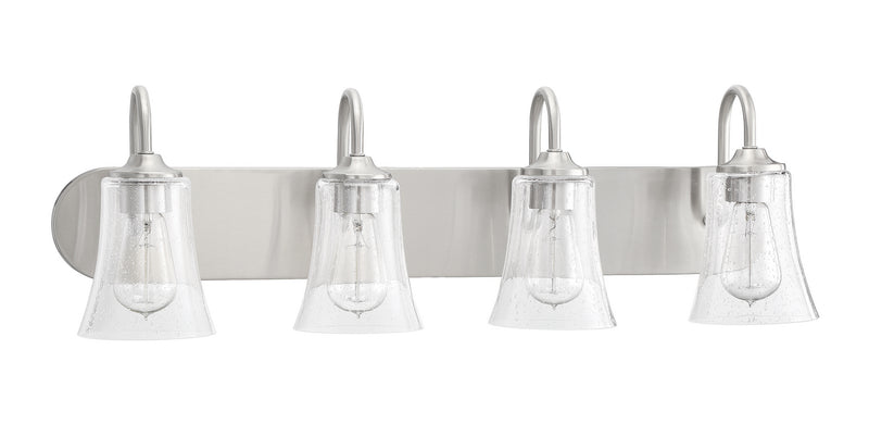 Craftmade 50404-BNK Four Light Vanity, Brushed Polished Nickel
