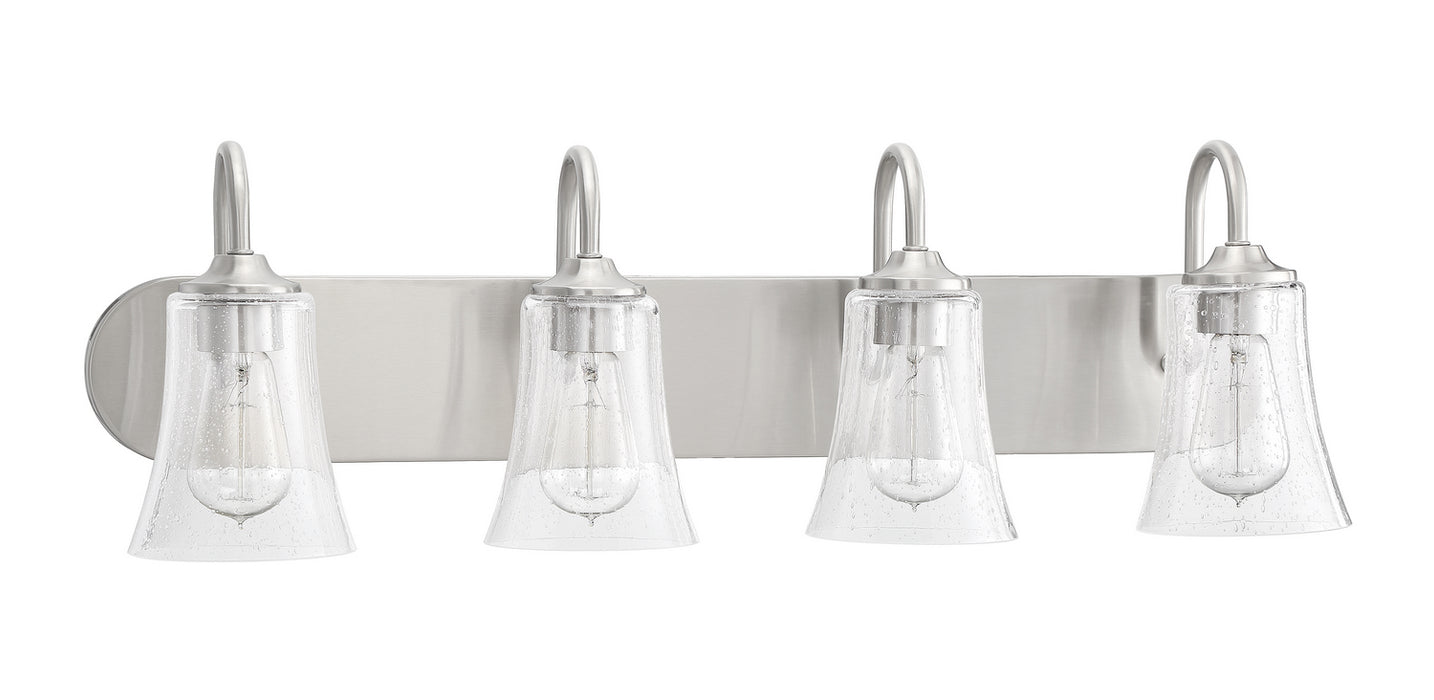 Craftmade 50404-BNK Four Light Vanity, Brushed Polished Nickel