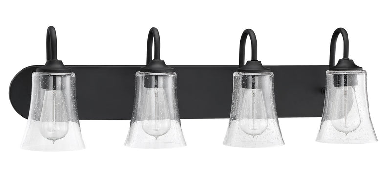 Craftmade 50404-FB Four Light Vanity, Flat Black
