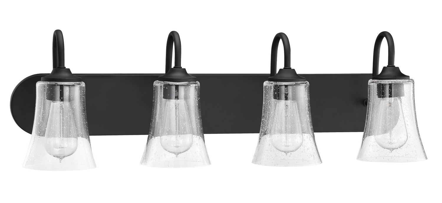 Craftmade 50404-FB Four Light Vanity, Flat Black