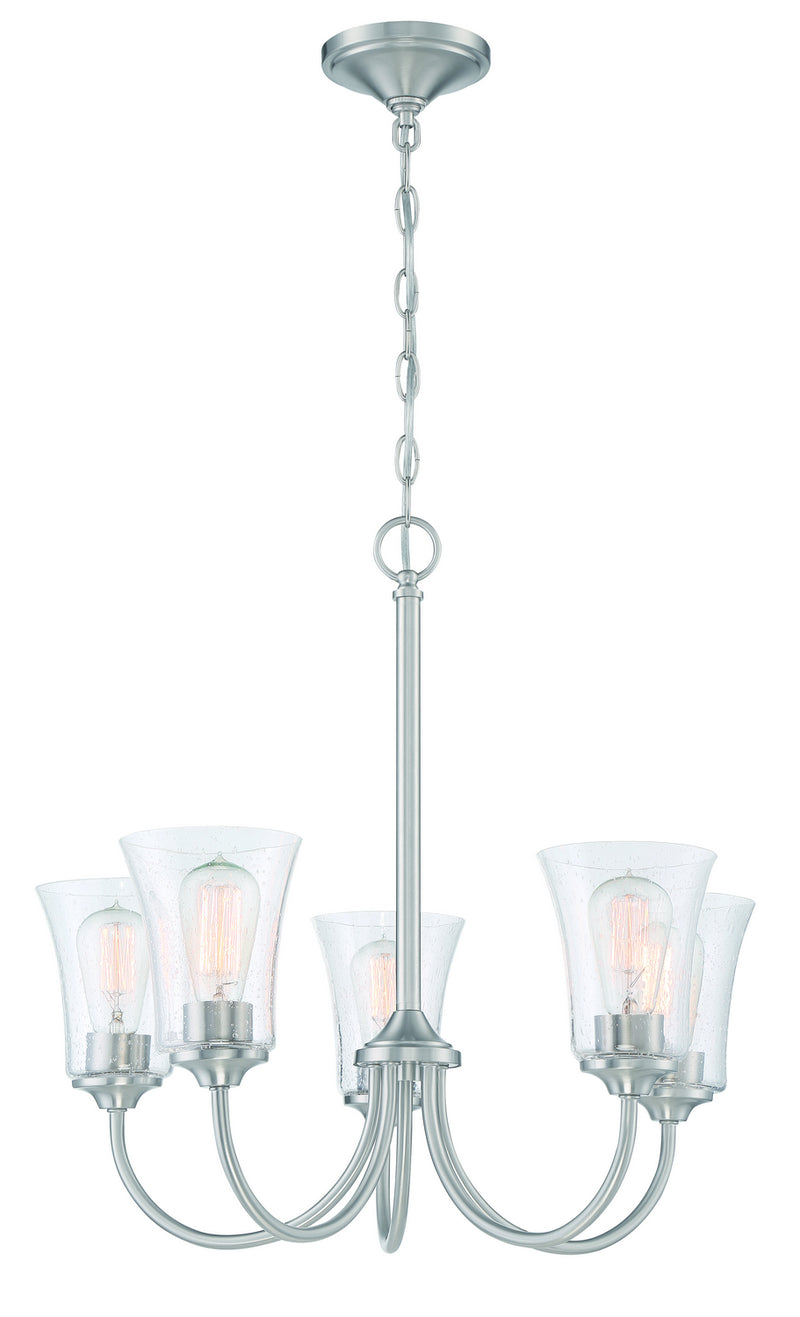 Craftmade 50425-BNK Five Light Chandelier, Brushed Polished Nickel