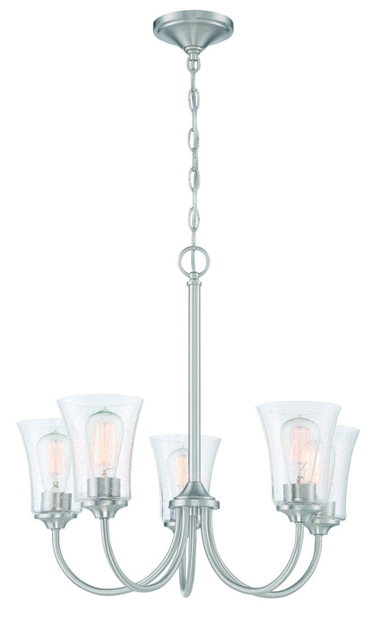 Craftmade 50425-BNK Five Light Chandelier, Brushed Polished Nickel