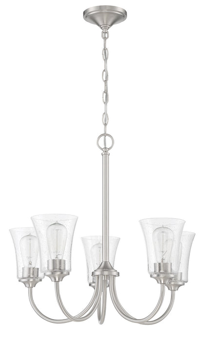 Craftmade 50425-BNK Five Light Chandelier, Brushed Polished Nickel