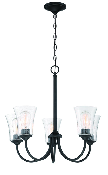 Craftmade 50425-FB Five Light Chandelier, Flat Black