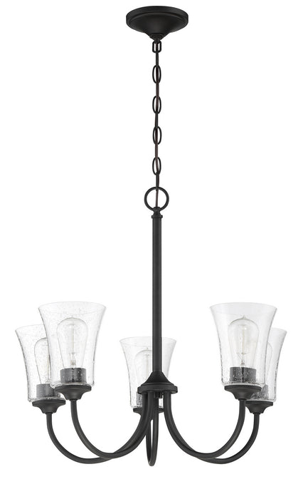 Craftmade 50425-FB Five Light Chandelier, Flat Black