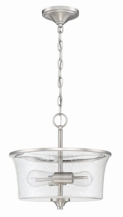 Craftmade 50452-BNK Two Light Convertible Semi Flush, Brushed Polished Nickel