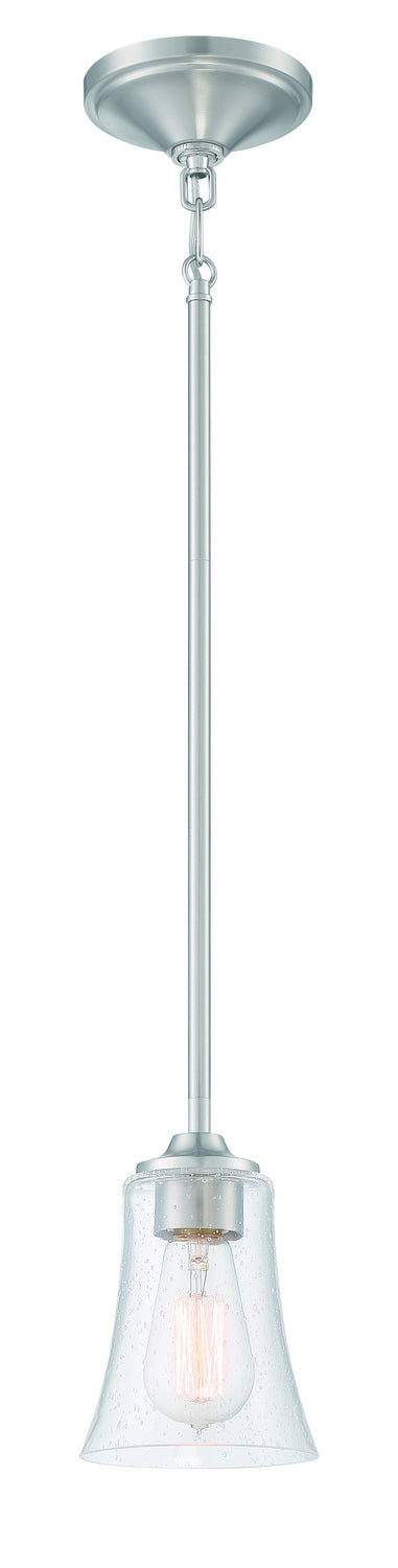 Craftmade 50491-BNK One Light Mini Pendant, Brushed Polished Nickel