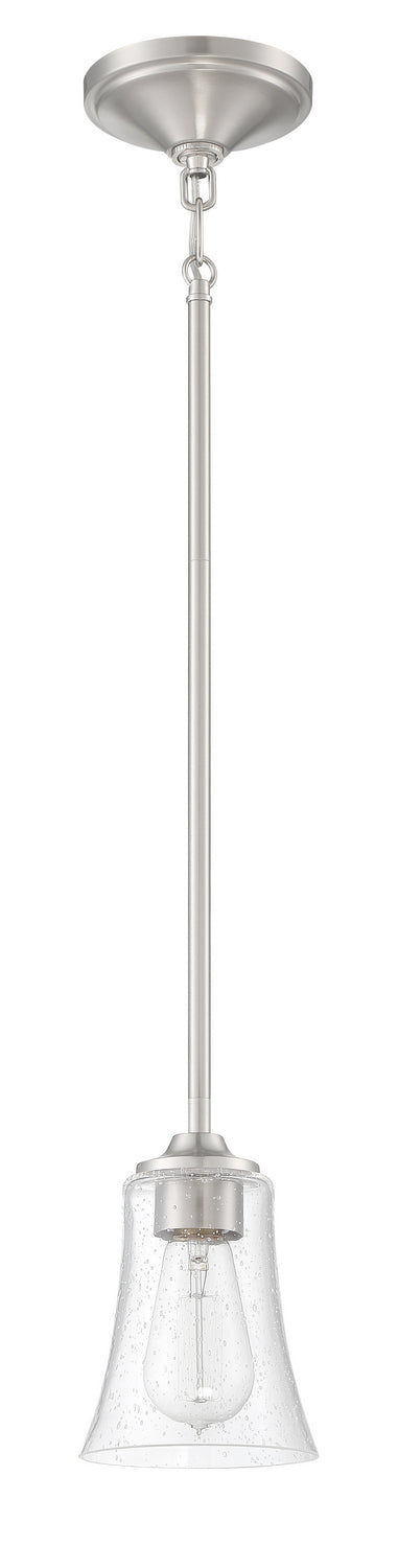 Craftmade 50491-BNK One Light Mini Pendant, Brushed Polished Nickel