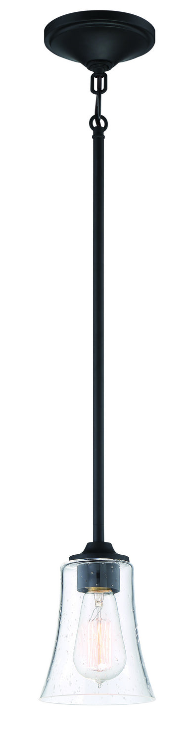 Craftmade 50491-FB One Light Mini Pendant, Flat Black