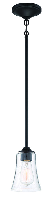 Craftmade 50491-FB One Light Mini Pendant, Flat Black