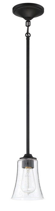 Craftmade 50491-FB One Light Mini Pendant, Flat Black