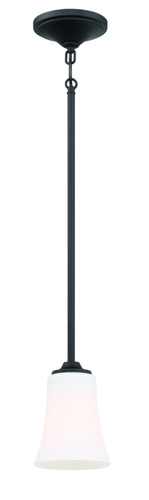 Craftmade 50491-FB-WG One Light Mini Pendant, Flat Black