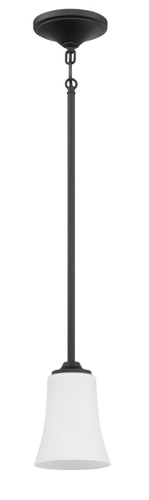 Craftmade 50491-FB-WG One Light Mini Pendant, Flat Black