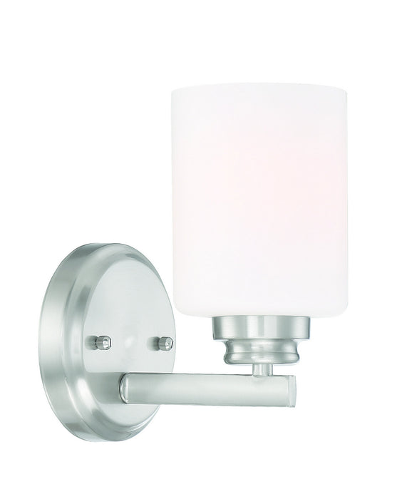 Craftmade 50501-BNK-WG One Light Wall Sconce, Brushed Polished Nickel
