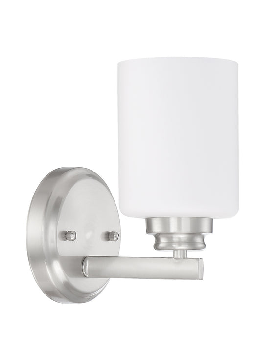 Craftmade 50501-BNK-WG One Light Wall Sconce, Brushed Polished Nickel