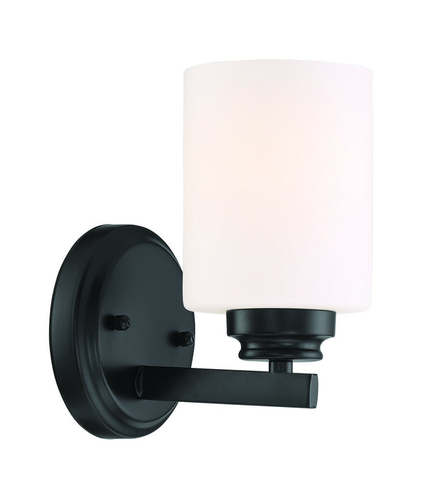 Craftmade 50501-FB-WG One Light Wall Sconce, Flat Black