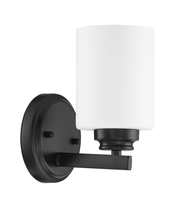 Craftmade 50501-FB-WG One Light Wall Sconce, Flat Black