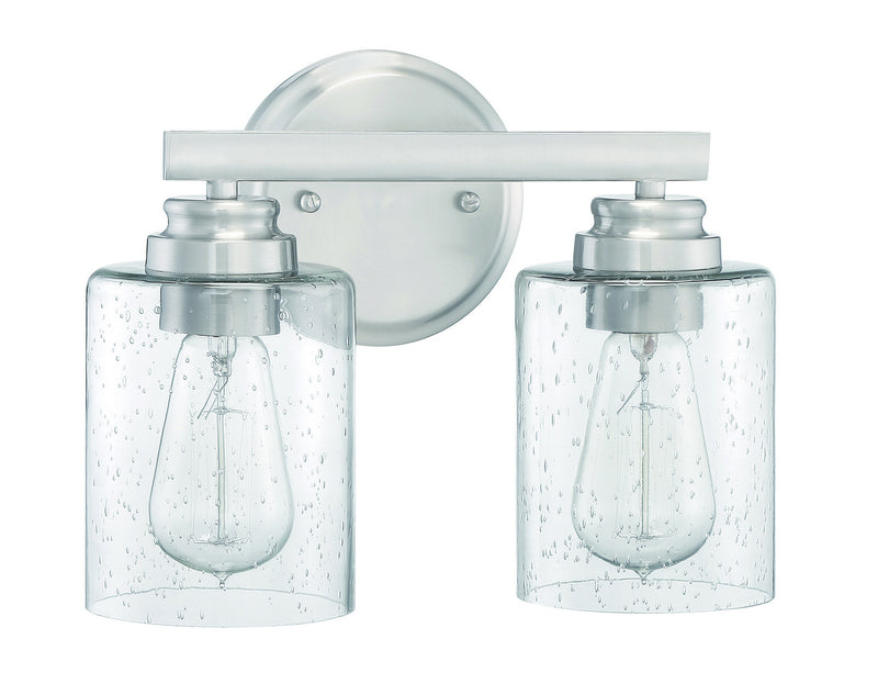 Craftmade 50502-BNK Two Light Vanity, Brushed Polished Nickel