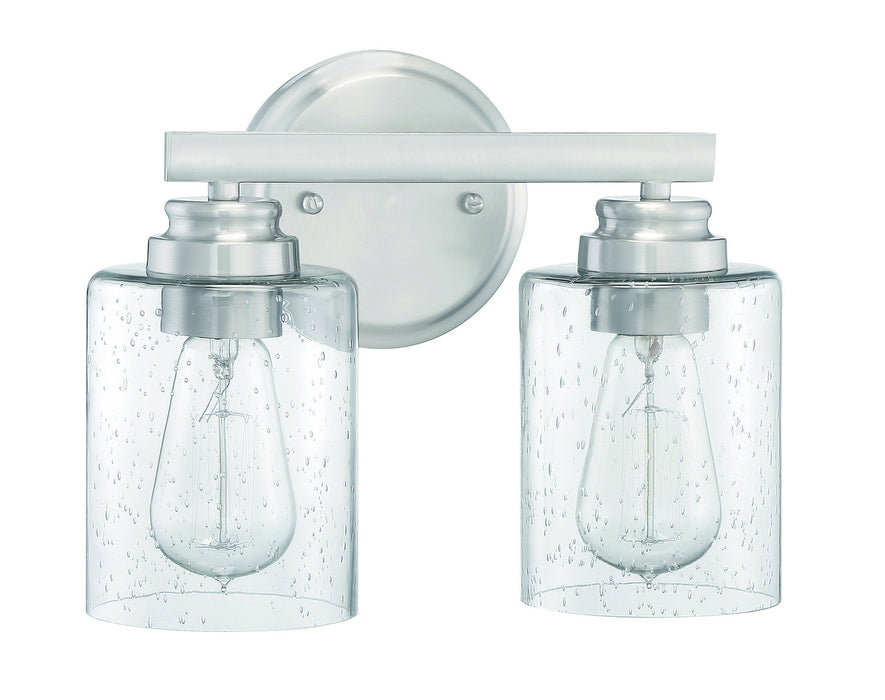 Craftmade 50502-BNK Two Light Vanity, Brushed Polished Nickel