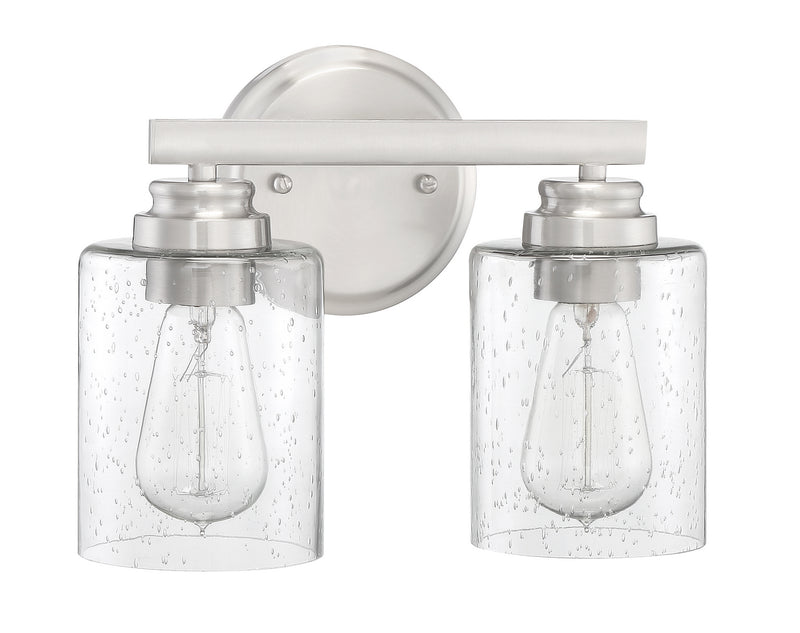 Craftmade 50502-BNK Two Light Vanity, Brushed Polished Nickel