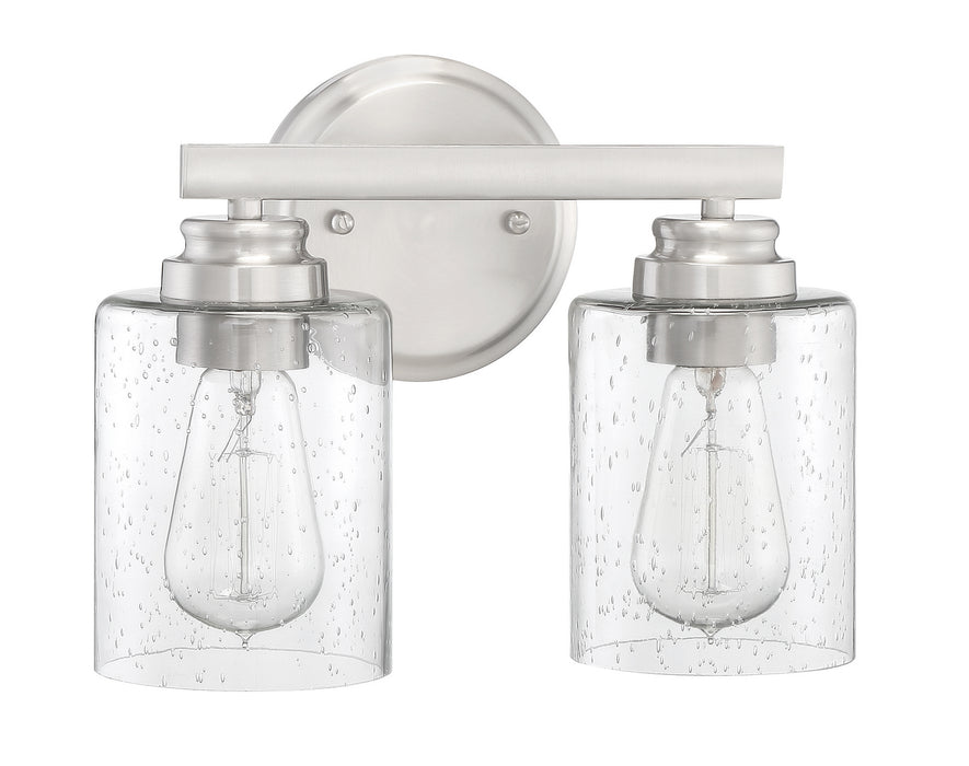 Craftmade 50502-BNK Two Light Vanity, Brushed Polished Nickel