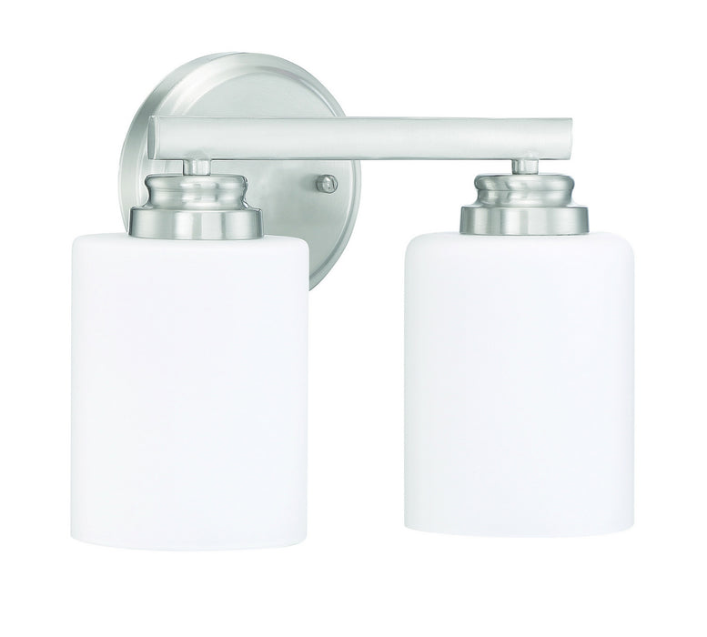 Craftmade 50502-BNK-WG Two Light Vanity, Brushed Polished Nickel