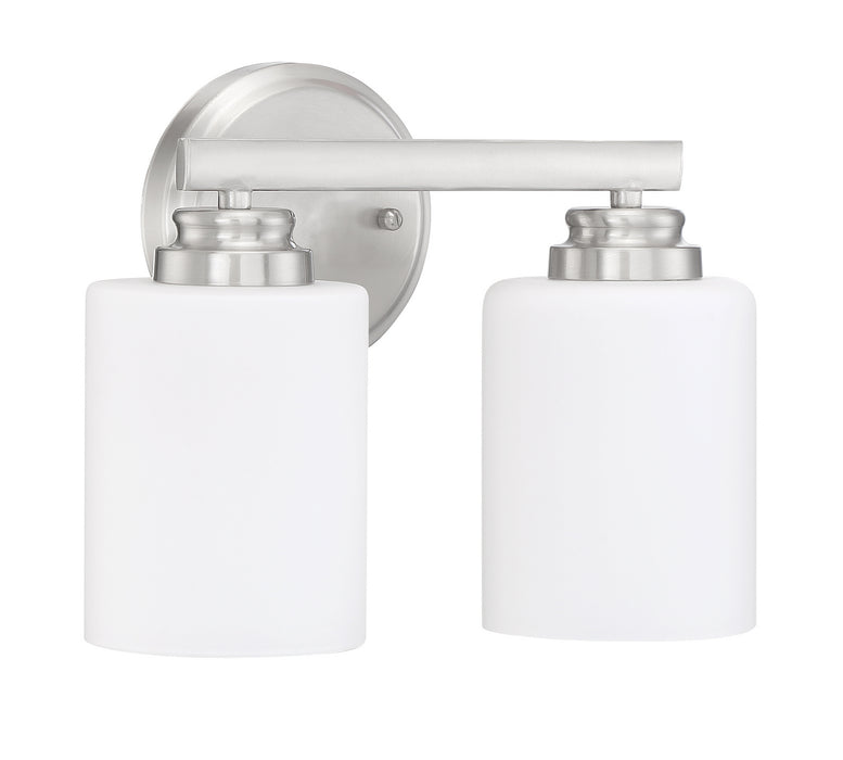 Craftmade 50502-BNK-WG Two Light Vanity, Brushed Polished Nickel