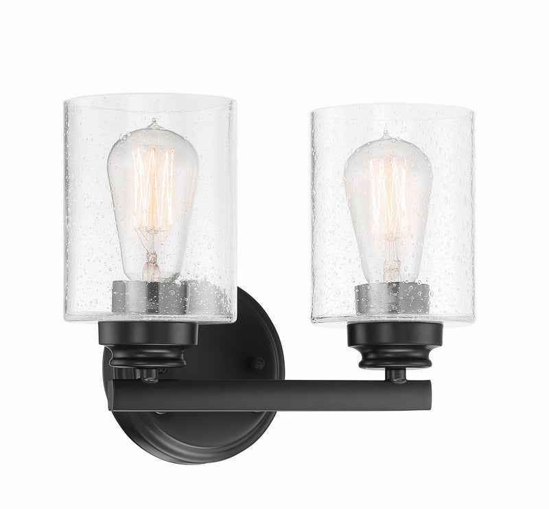 Craftmade 50502-FB Two Light Vanity, Flat Black