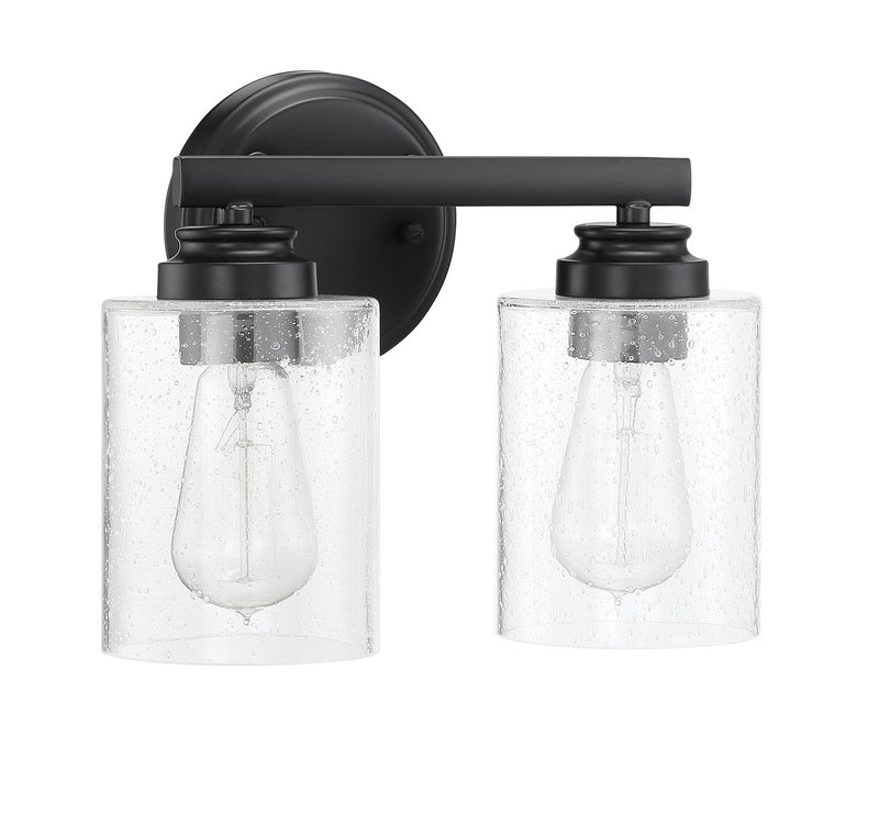 Craftmade 50502-FB Two Light Vanity, Flat Black