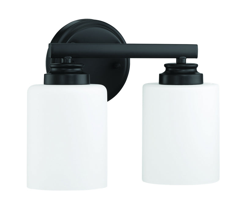 Craftmade 50502-FB-WG Two Light Vanity, Flat Black