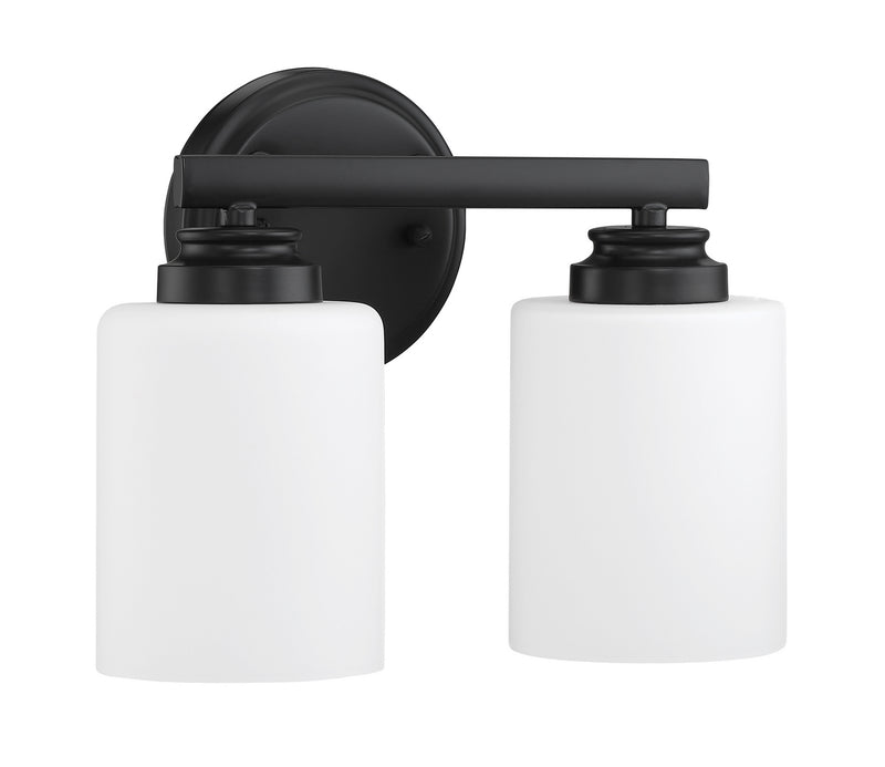 Craftmade 50502-FB-WG Two Light Vanity, Flat Black