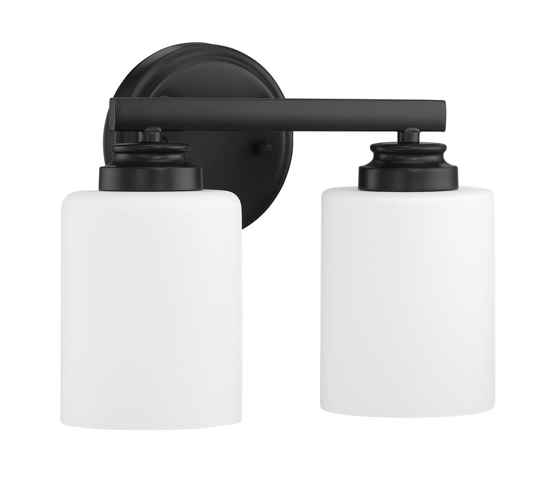 Craftmade 50502-FB-WG Two Light Vanity, Flat Black