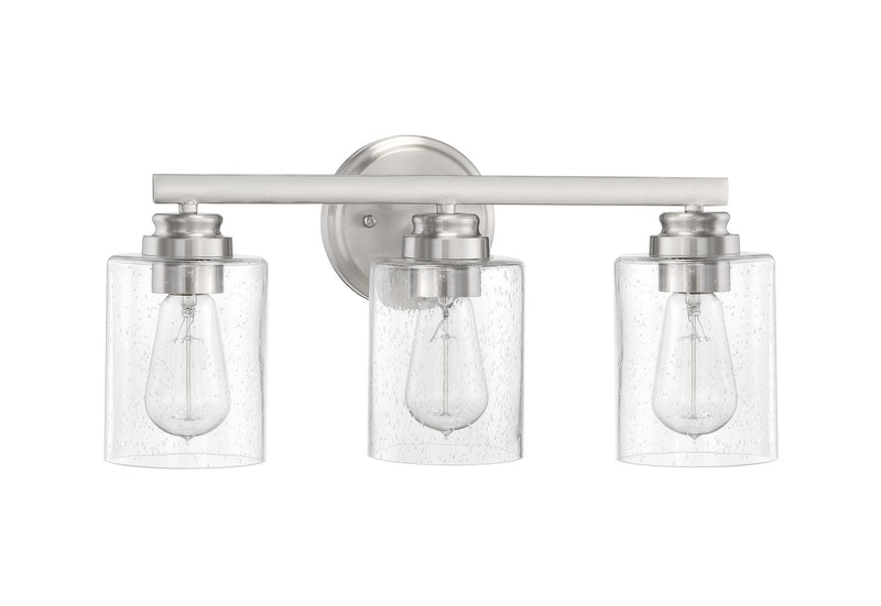 Craftmade 50503-BNK Three Light Vanity, Brushed Polished Nickel