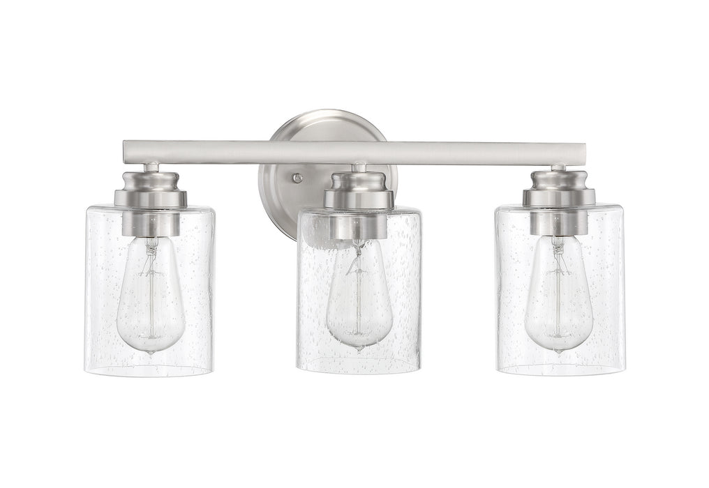 Craftmade 50503-BNK Three Light Vanity, Brushed Polished Nickel