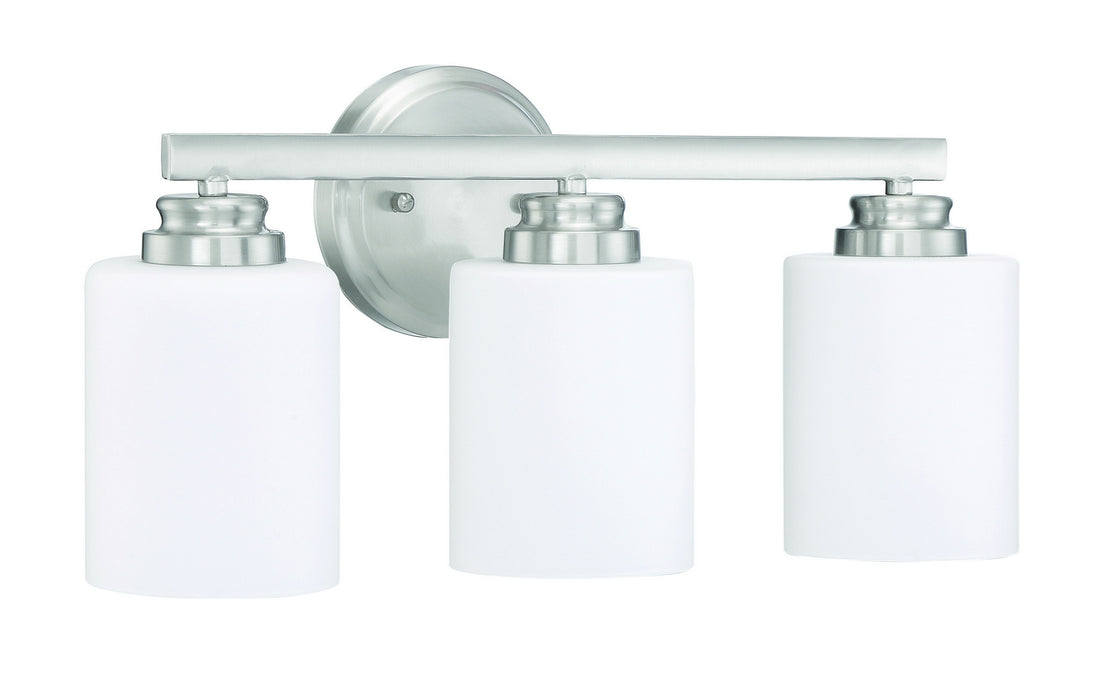 Craftmade 50503-BNK-WG Three Light Vanity, Brushed Polished Nickel