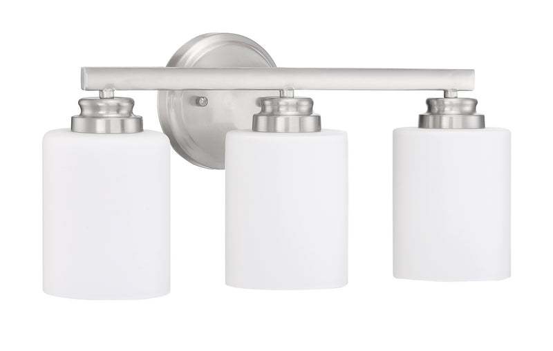 Craftmade 50503-BNK-WG Three Light Vanity, Brushed Polished Nickel