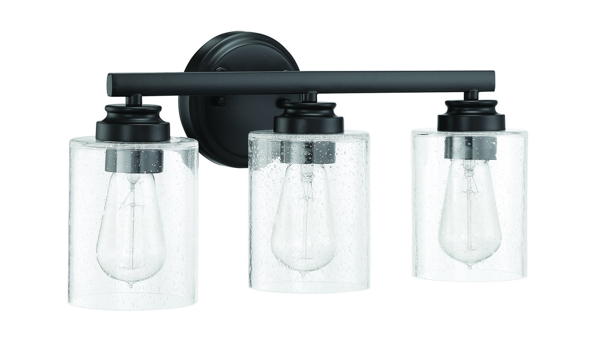 Craftmade 50503-FB Three Light Vanity, Flat Black