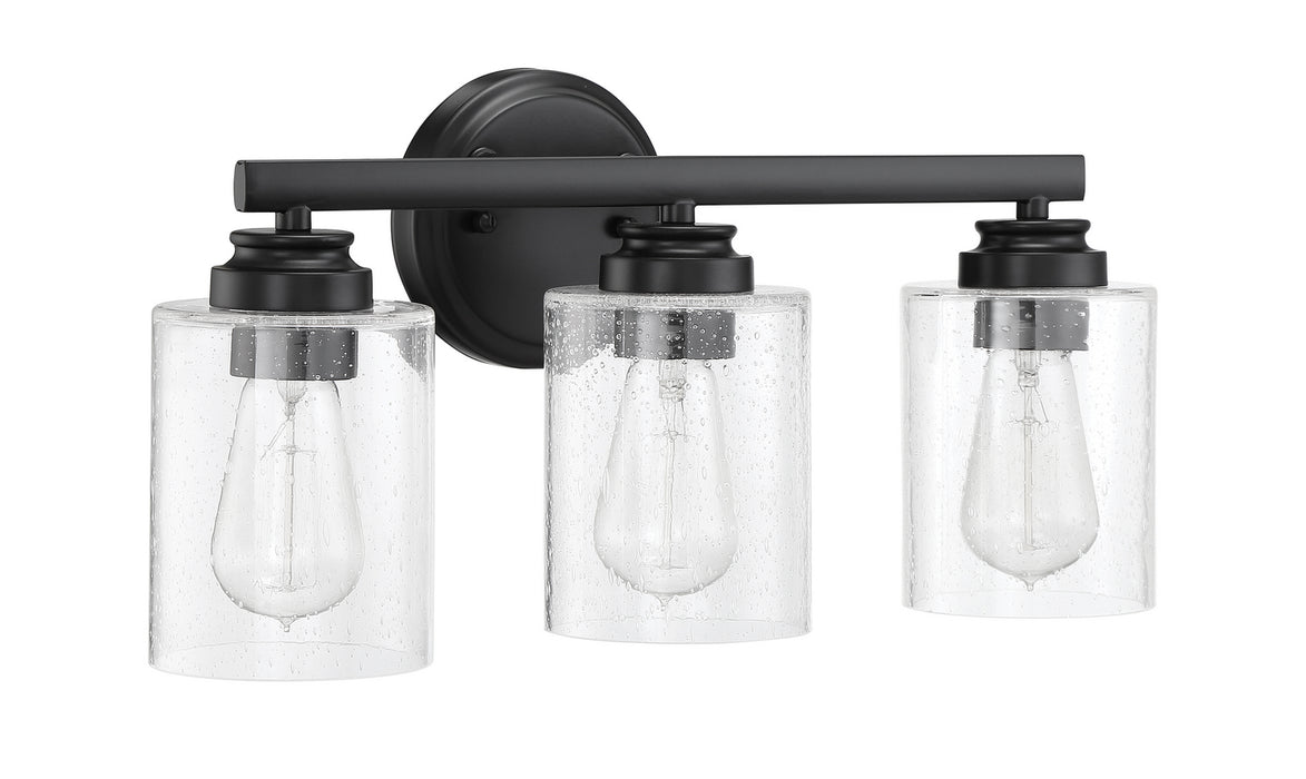 Craftmade 50503-FB Three Light Vanity, Flat Black
