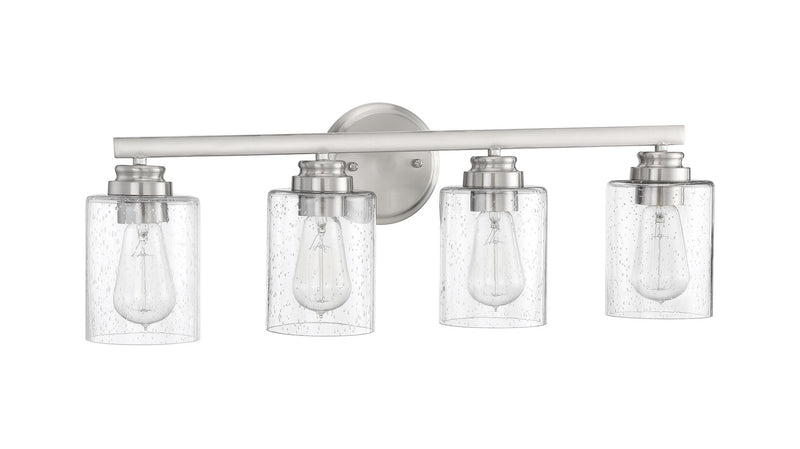 Craftmade 50504-BNK Four Light Vanity, Brushed Polished Nickel