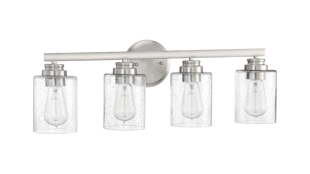 Craftmade 50504-BNK Four Light Vanity, Brushed Polished Nickel
