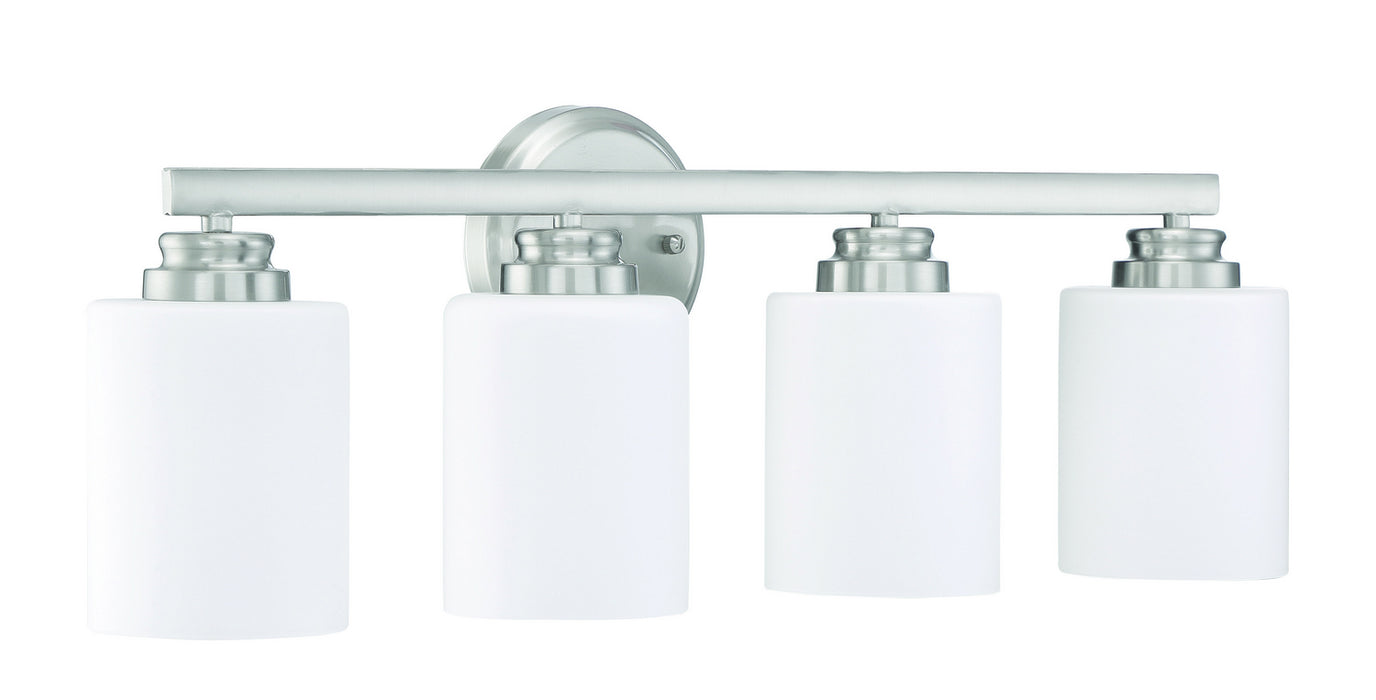 Craftmade 50504-BNK-WG Four Light Vanity, Brushed Polished Nickel