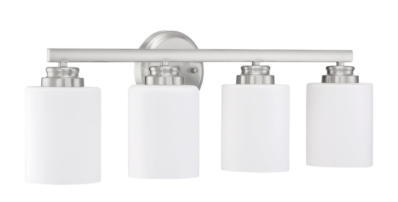 Craftmade 50504-BNK-WG Four Light Vanity, Brushed Polished Nickel