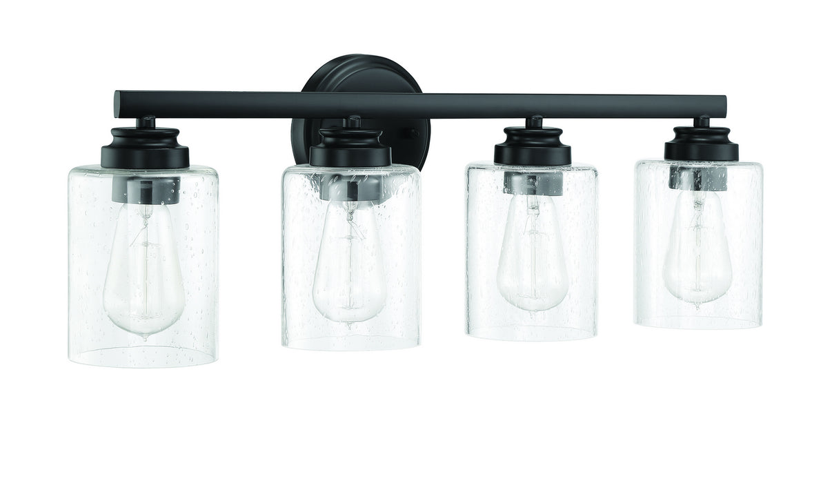 Craftmade 50504-FB Four Light Vanity, Flat Black