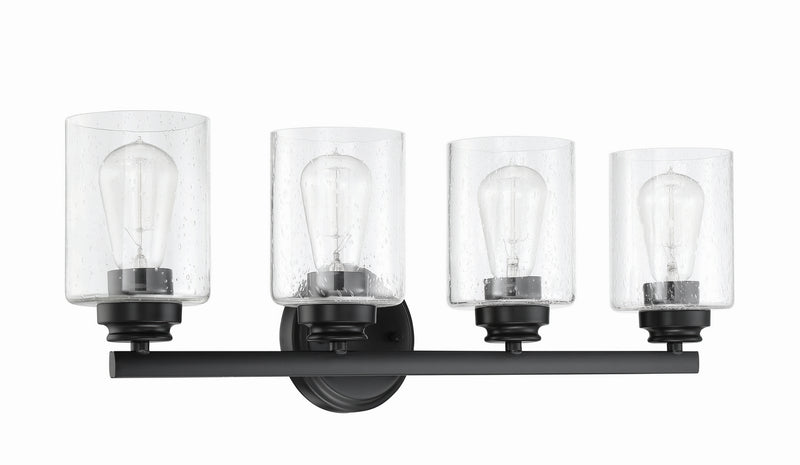 Craftmade 50504-FB Four Light Vanity, Flat Black